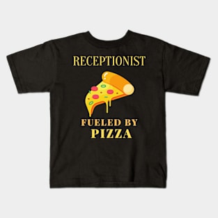 Pizza fueled receptionist Kids T-Shirt